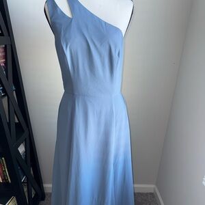 NWT blue one shoulder formal dress – size 8